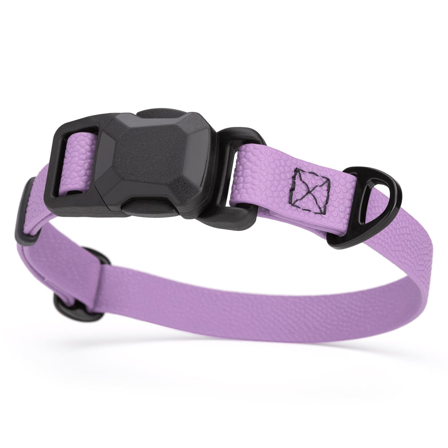 Dogline Pebble Emboss Biothane Dog Collar with Magnetic Buckle W 3 4" x L 12-19" Amethyst Purple Dog Collars Dogline
