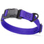 Dogline Pebble Emboss Biothane Dog Collar with Magnetic Buckle W 1" x L 15-25" Blueberry Royal Dog Collars Dogline