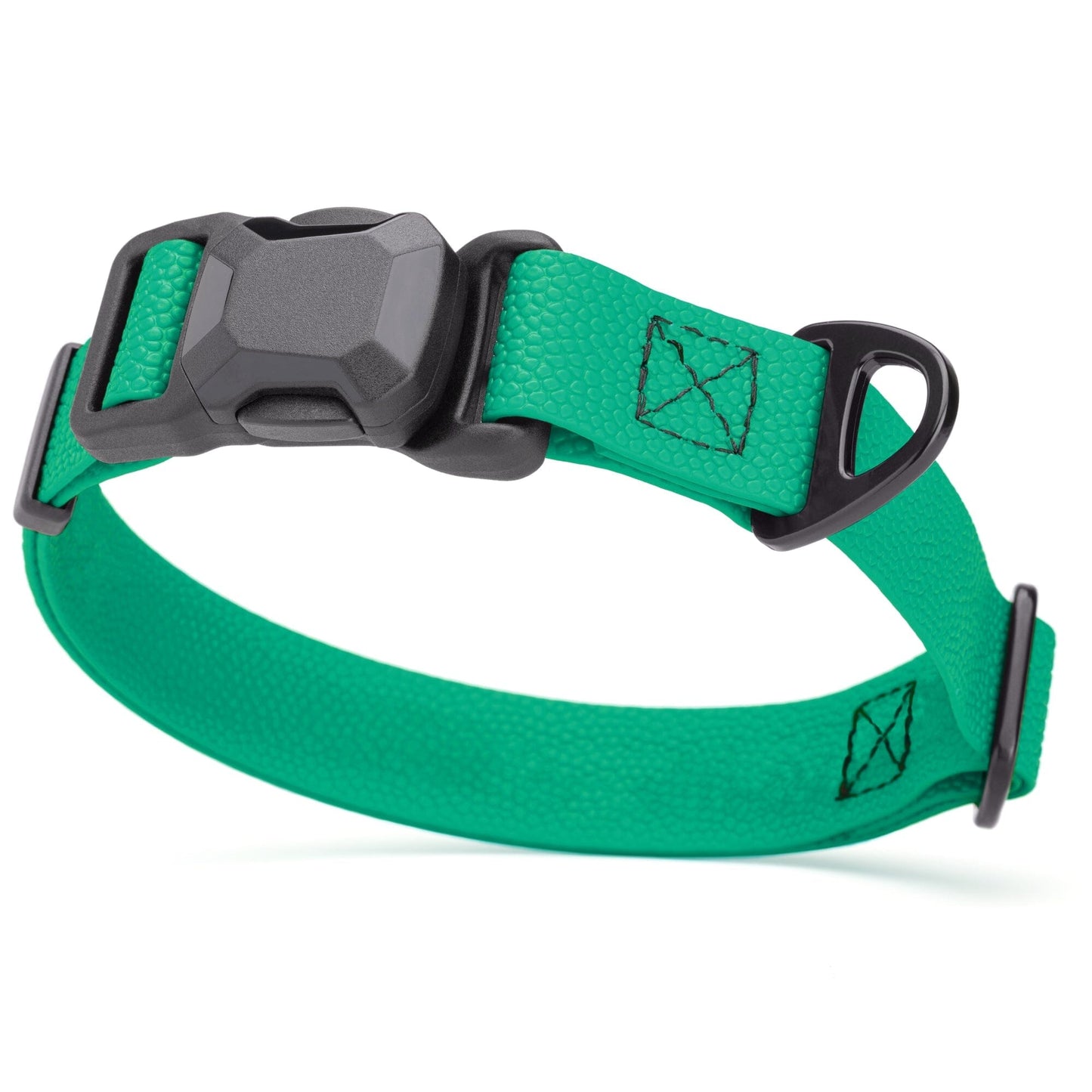 Dogline Pebble Emboss Biothane Dog Collar with Magnetic Buckle W 1" x L 15-25" Teal Dog Collars Dogline