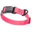 Dogline Pebble Emboss Biothane Dog Collar with Magnetic Buckle W 1" x L 15-25" Hot Pink Dog Collars Dogline