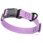 Dogline Pebble Emboss Biothane Dog Collar with Magnetic Buckle W 1" x L 15-25" Amethyst Purple Dog Collars Dogline