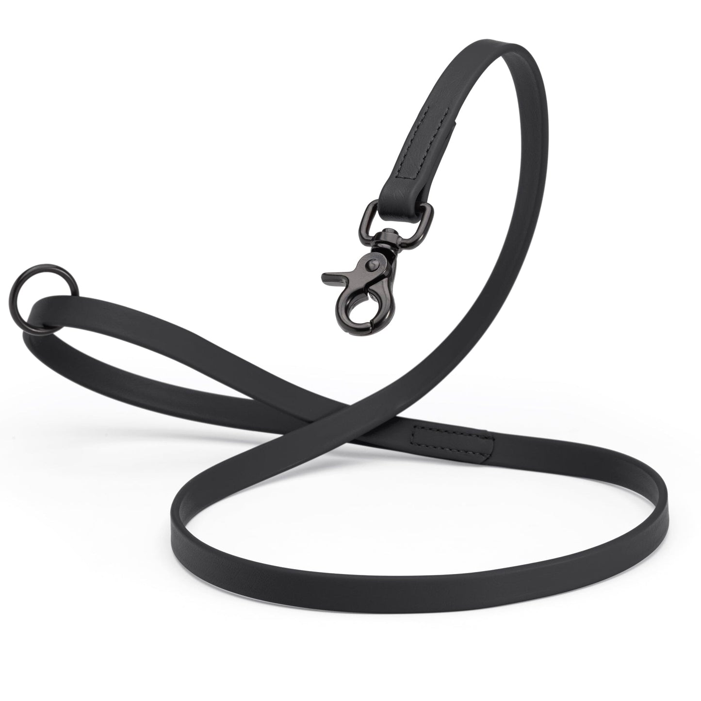 Biothane Dog Leash with Black Scissor Snap Black 5 8" Dog Leashes Dogline