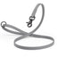 Biothane Dog Leash with Black Scissor Snap Battleship Gray 5 8" Dog Leashes Dogline