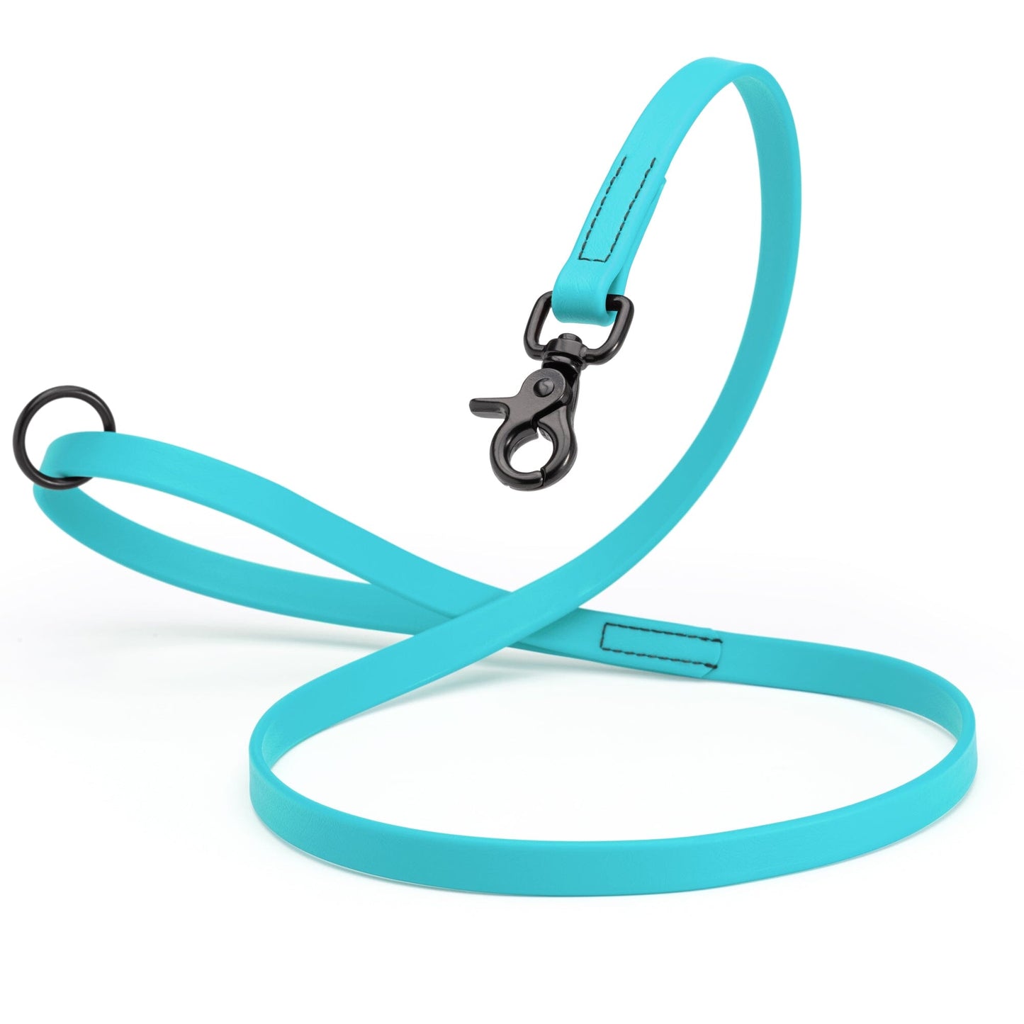 Biothane Dog Leash with Black Scissor Snap Sky Blue 5 8" Dog Leashes Dogline