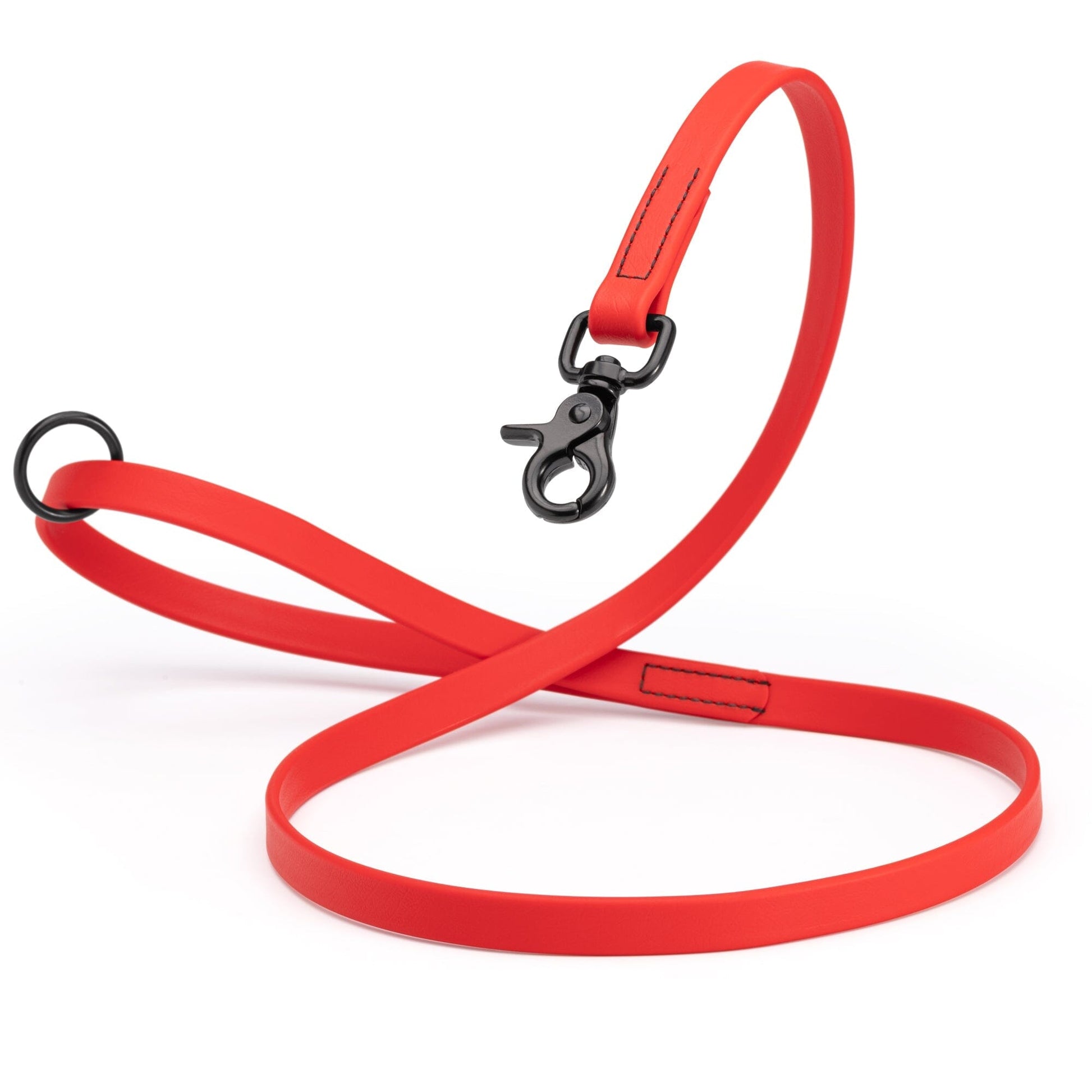 Biothane Dog Leash with Black Scissor Snap Cherry Red 5 8" Dog Leashes Dogline