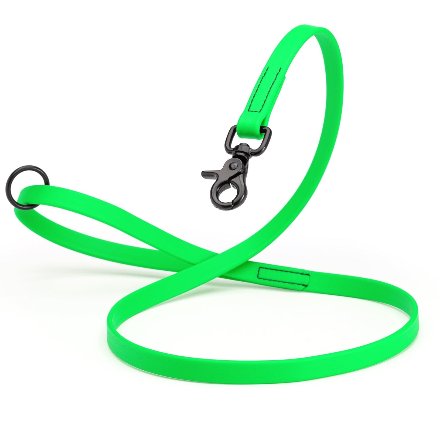 Biothane Dog Leash with Black Scissor Snap Tropical Green 5 8" Dog Leashes Dogline