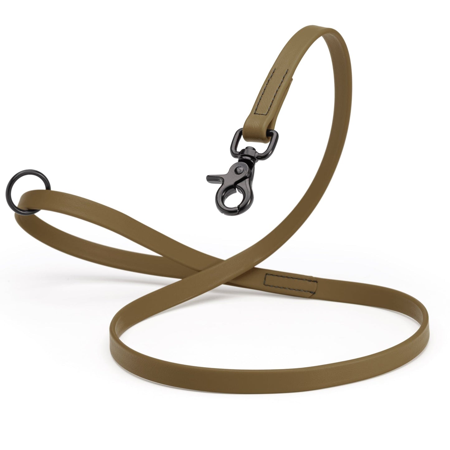 Biothane Dog Leash with Black Scissor Snap Coyote Brown 5 8" Dog Leashes Dogline