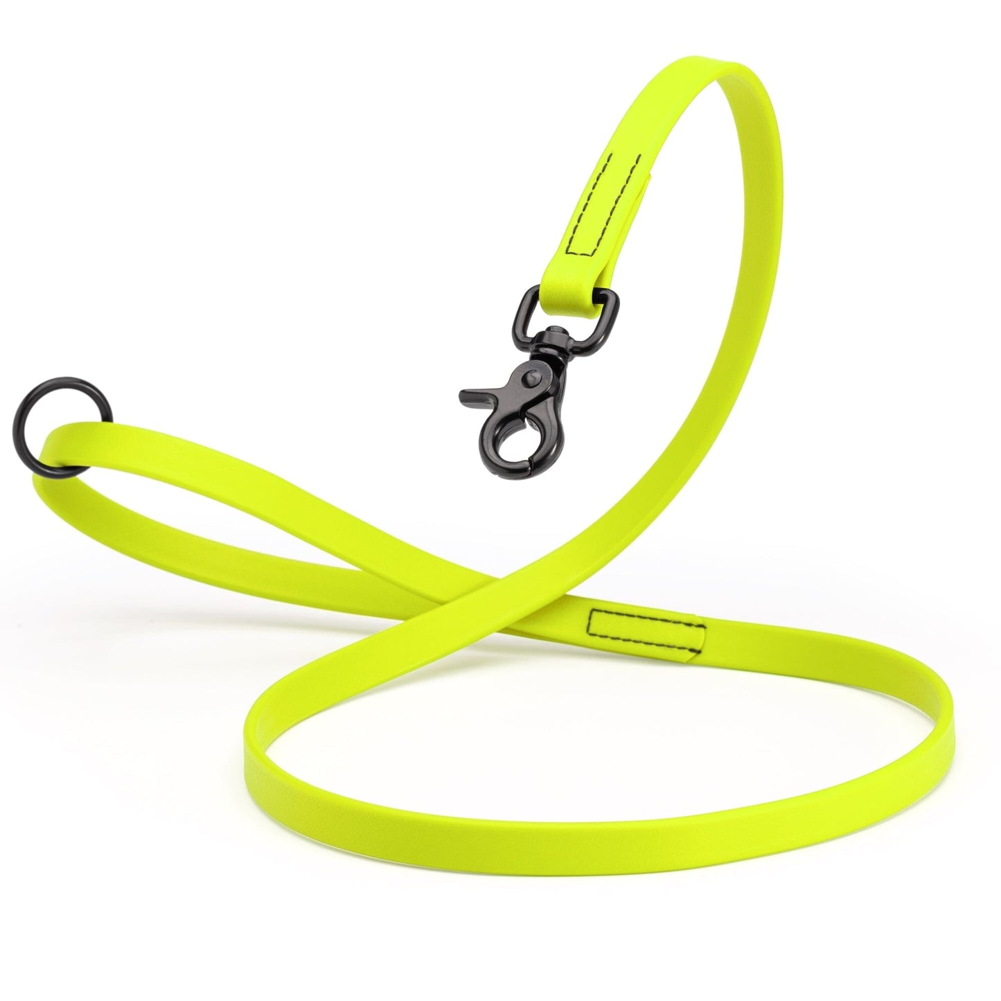 Biothane Dog Leash with Black Scissor Snap Safety Yellow 5 8" Dog Leashes Dogline