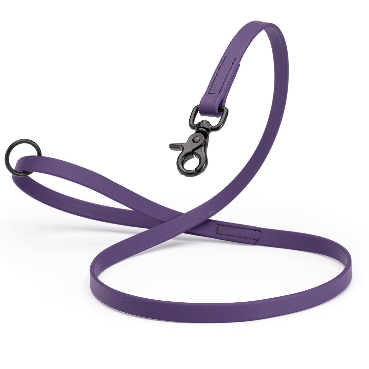 Biothane Dog Leash with Black Scissor Snap Violet Purple 5 8" Dog Leashes Dogline