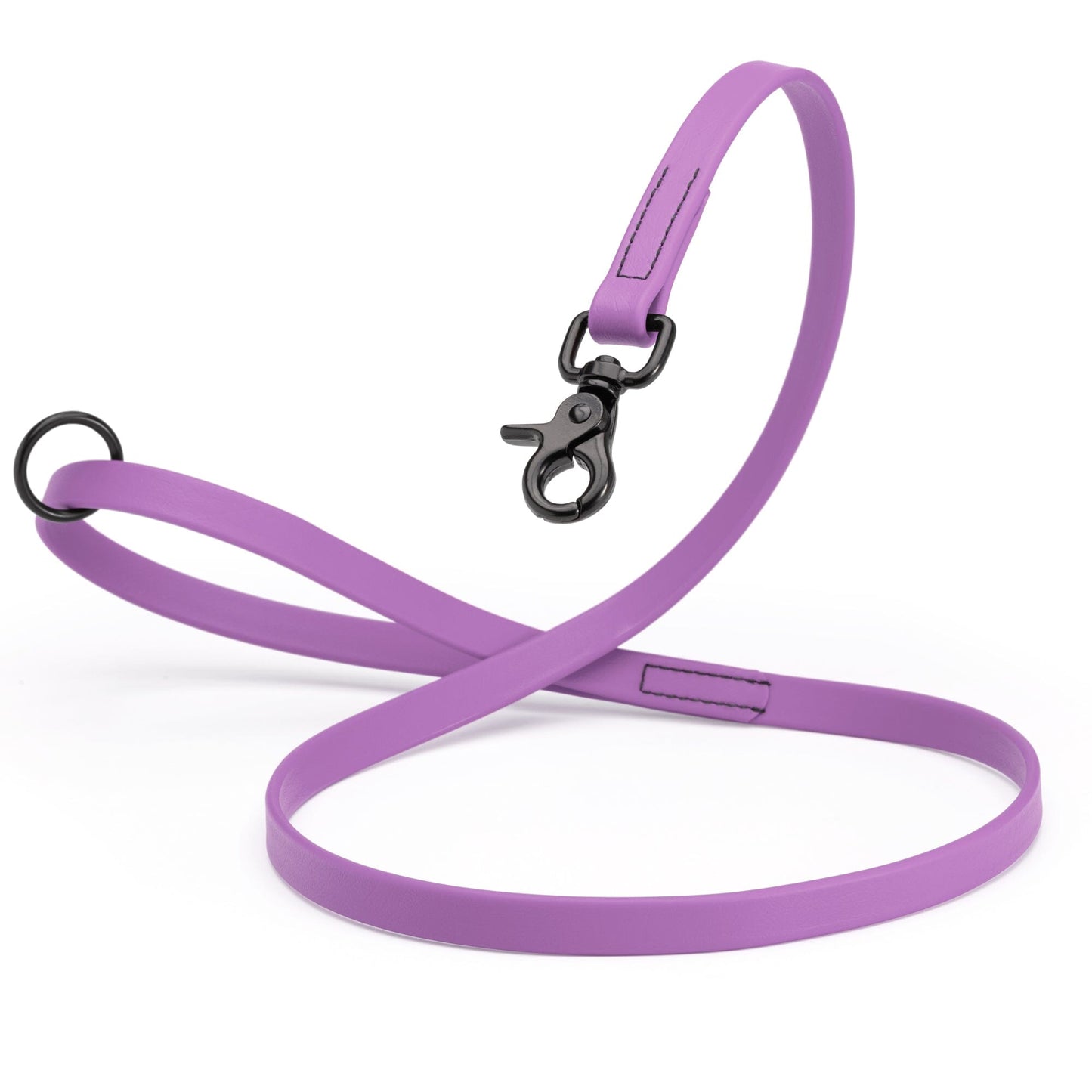 Biothane Dog Leash with Black Scissor Snap Amethyst Purple 5 8" Dog Leashes Dogline
