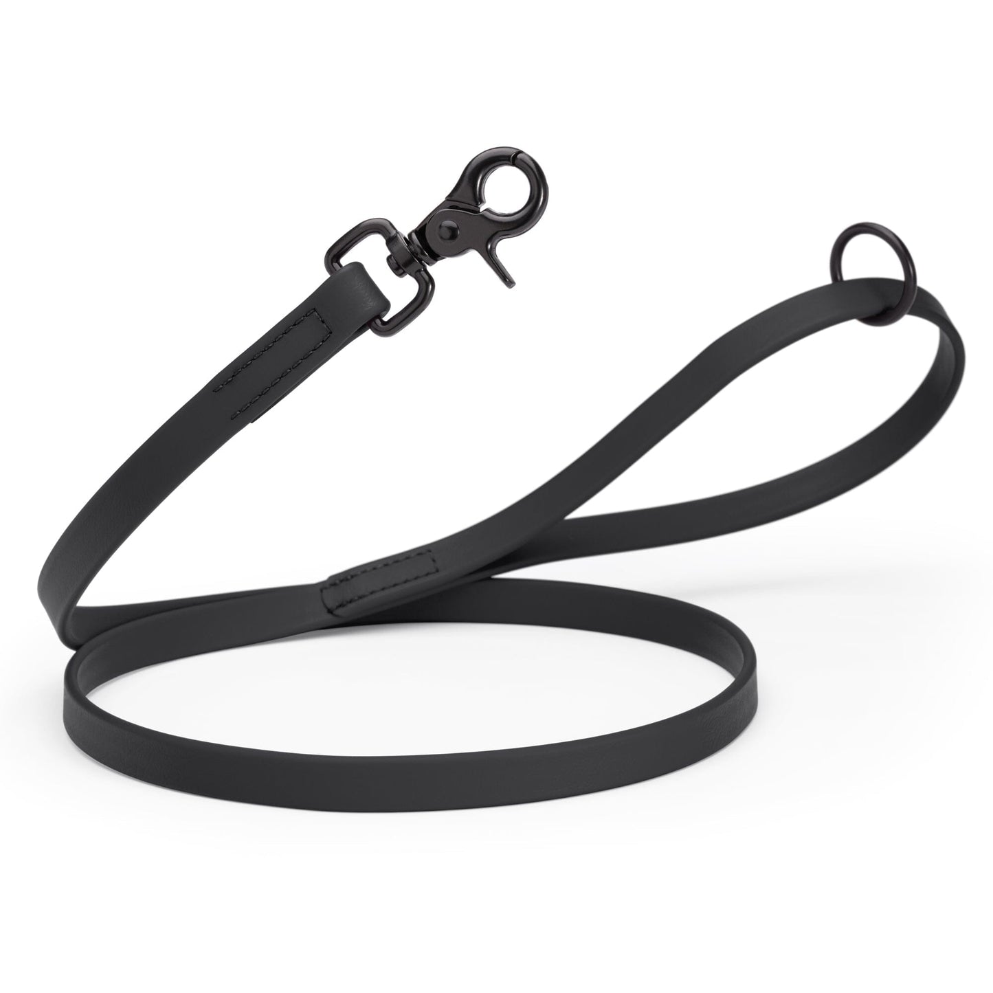 Biothane Dog Leash with Black Scissor Snap Black 3 4" Dog Leashes Dogline