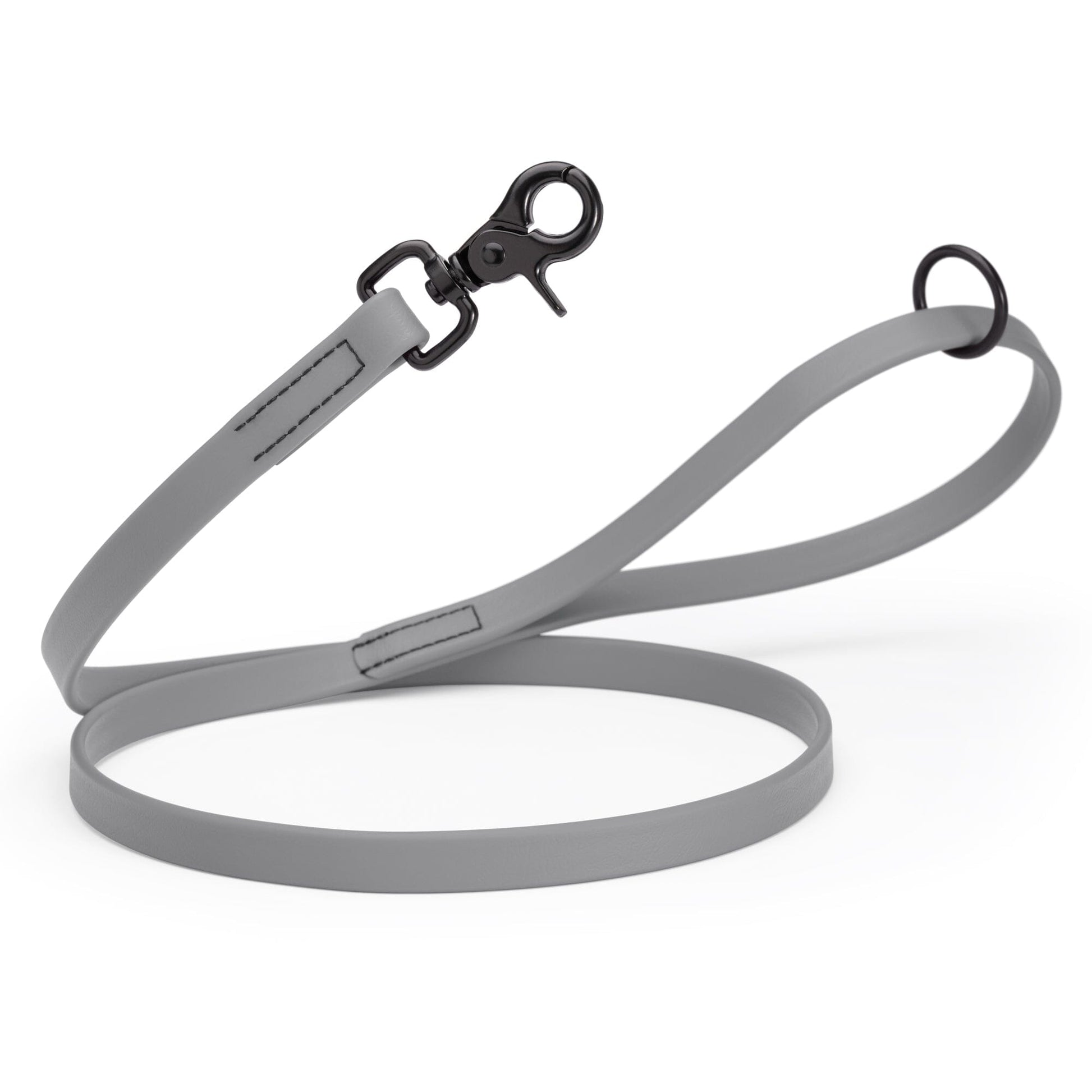 Biothane Dog Leash with Black Scissor Snap Battleship Gray 3 4" Dog Leashes Dogline
