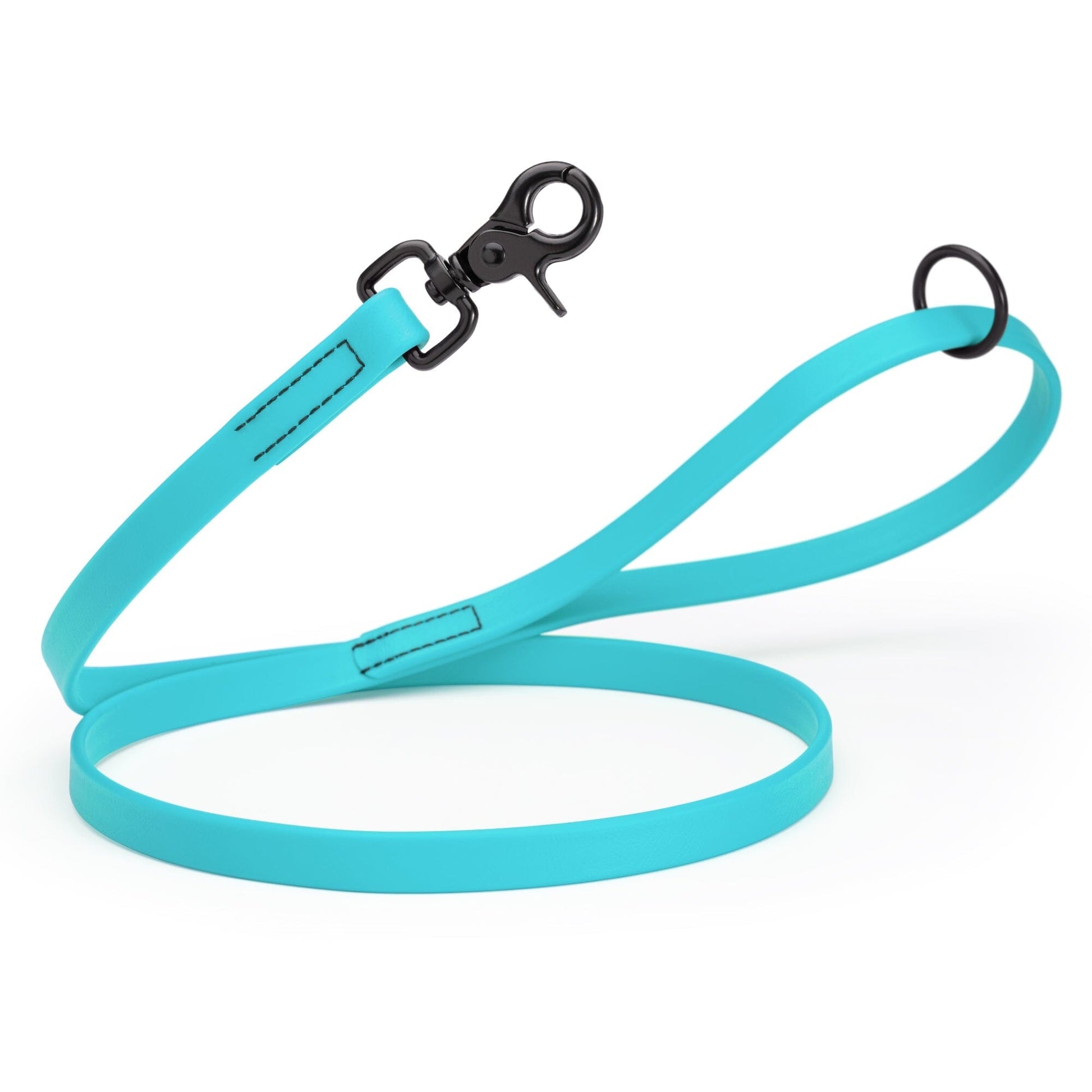 Biothane Dog Leash with Black Scissor Snap Sky Blue 3 4" Dog Leashes Dogline