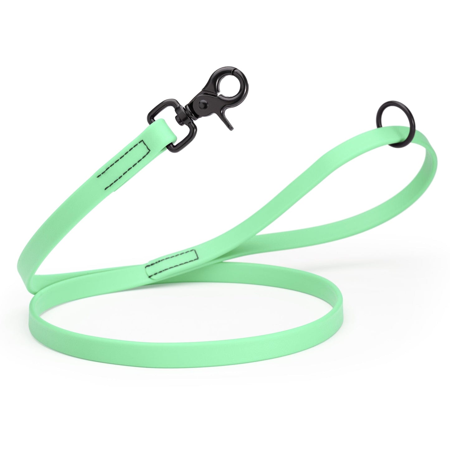 Biothane Dog Leash with Black Scissor Snap Sea Foam Green 3 4" Dog Leashes Dogline