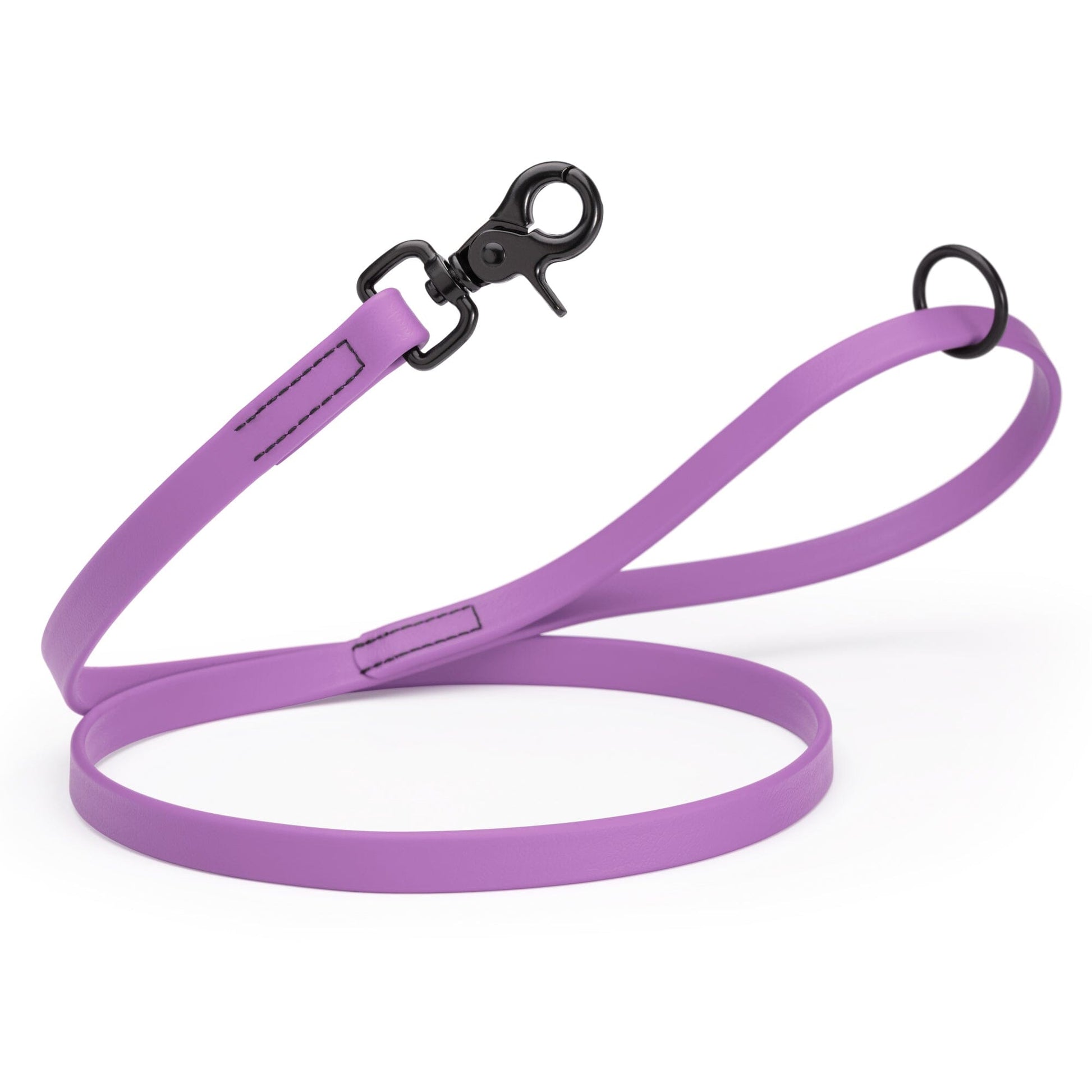 Biothane Dog Leash with Black Scissor Snap Amethyst Purple 3 4" Dog Leashes Dogline