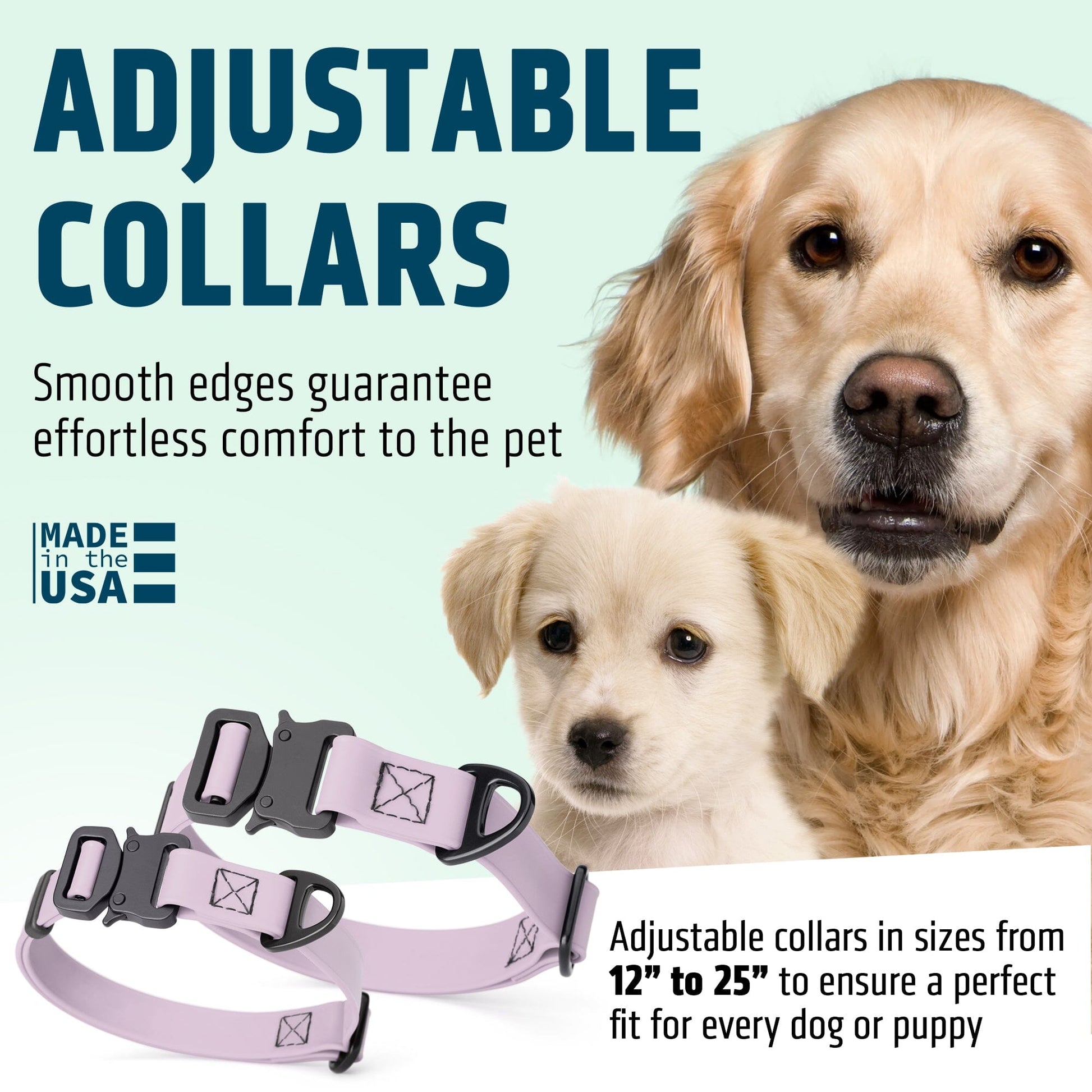 Dogline BioThane Dog Collar with Stab-Lock Quick Release Buckle Dog Collars Dogline