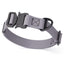 Dogline BioThane Dog Collar with Stab-Lock Quick Release Buckle W 1" x L 15-25" Battleship Gray Dog Collars Dogline
