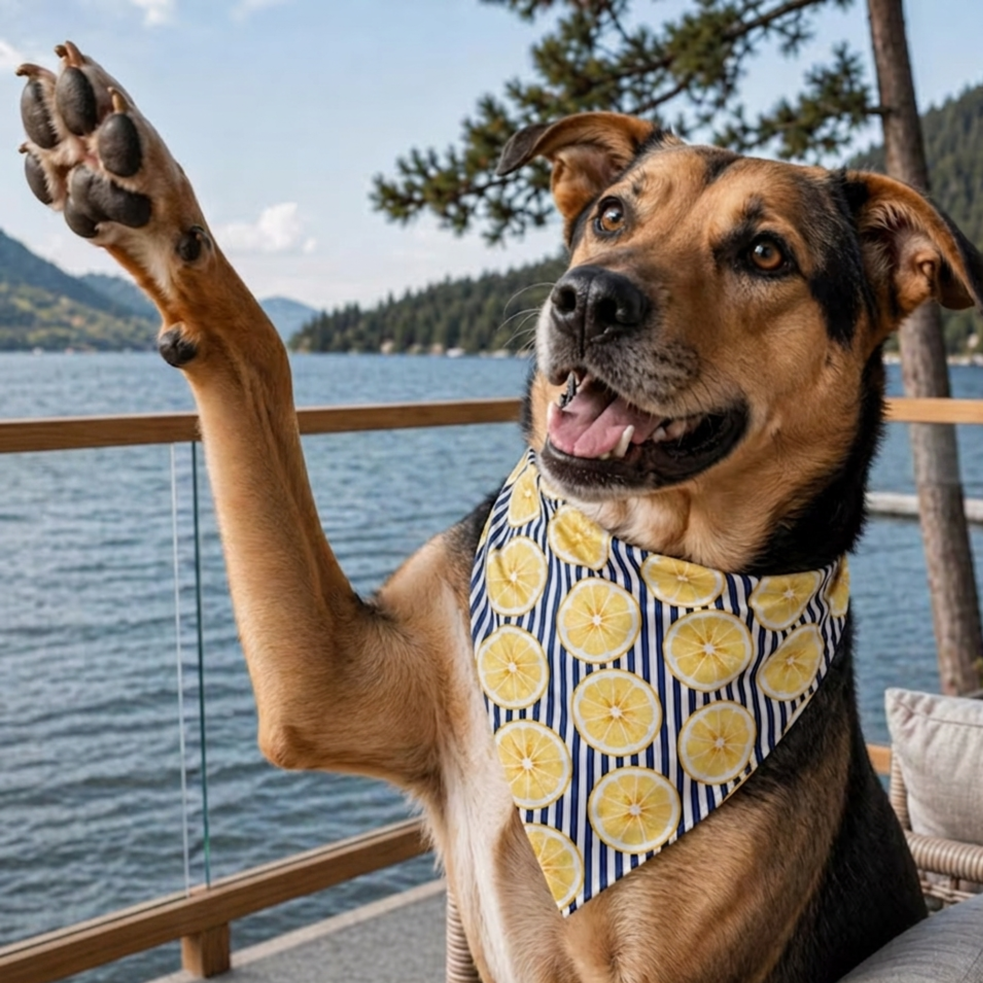 Lemon Dog Bandana Dog Bandana Happy Tails Outfitters
