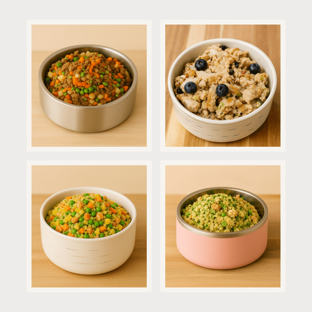 Variety Box, case includes 24, 8oz meals Dog Food Din Din 4 Dogs