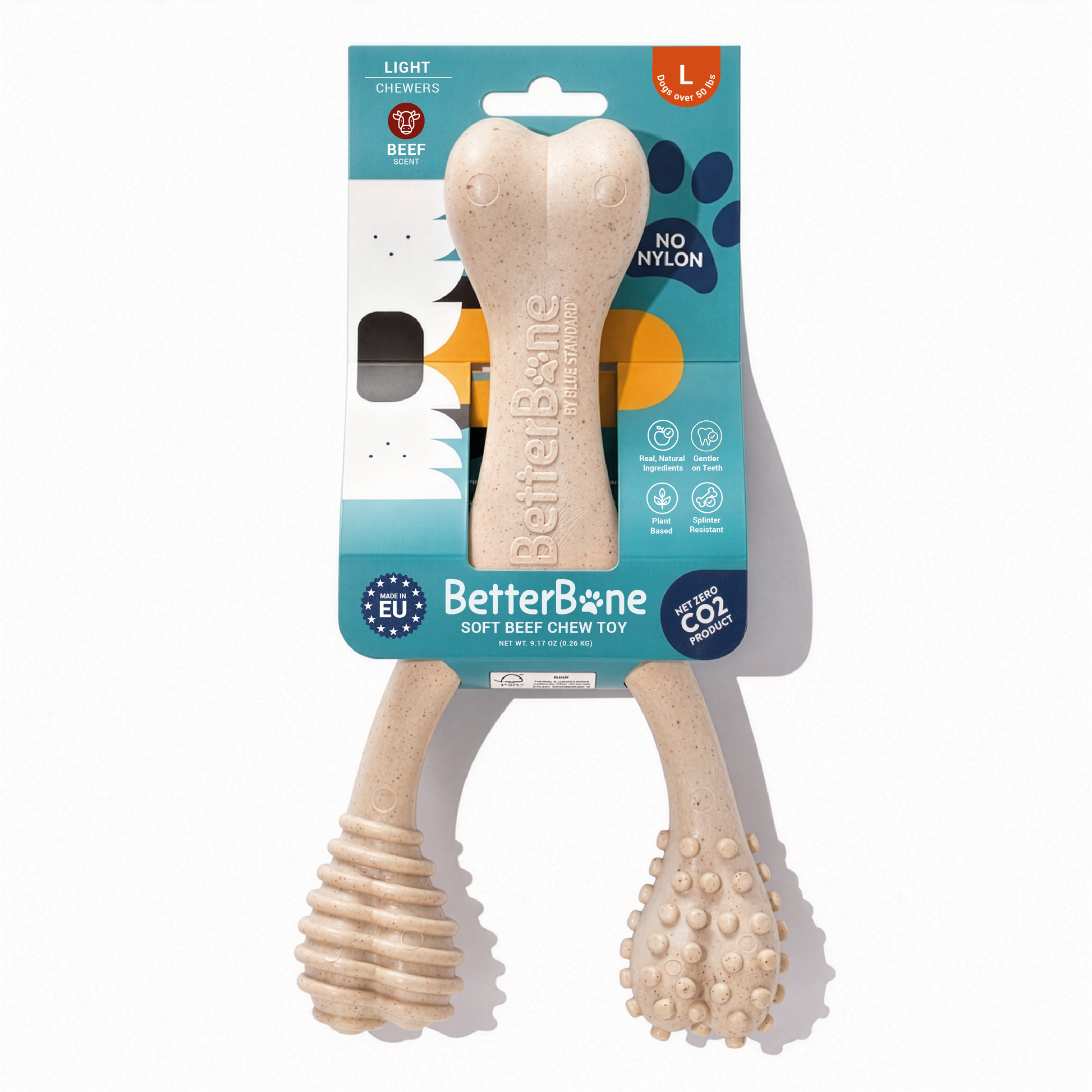 BetterBone Large Chew Toy Large Light Beef Dog Toys BetterBone All Natural Eco-Friendly Dog Chews & Bones