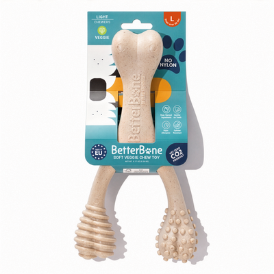 BetterBone Large Chew Toy Large Light Veggie Dog Toys BetterBone All Natural Eco-Friendly Dog Chews & Bones