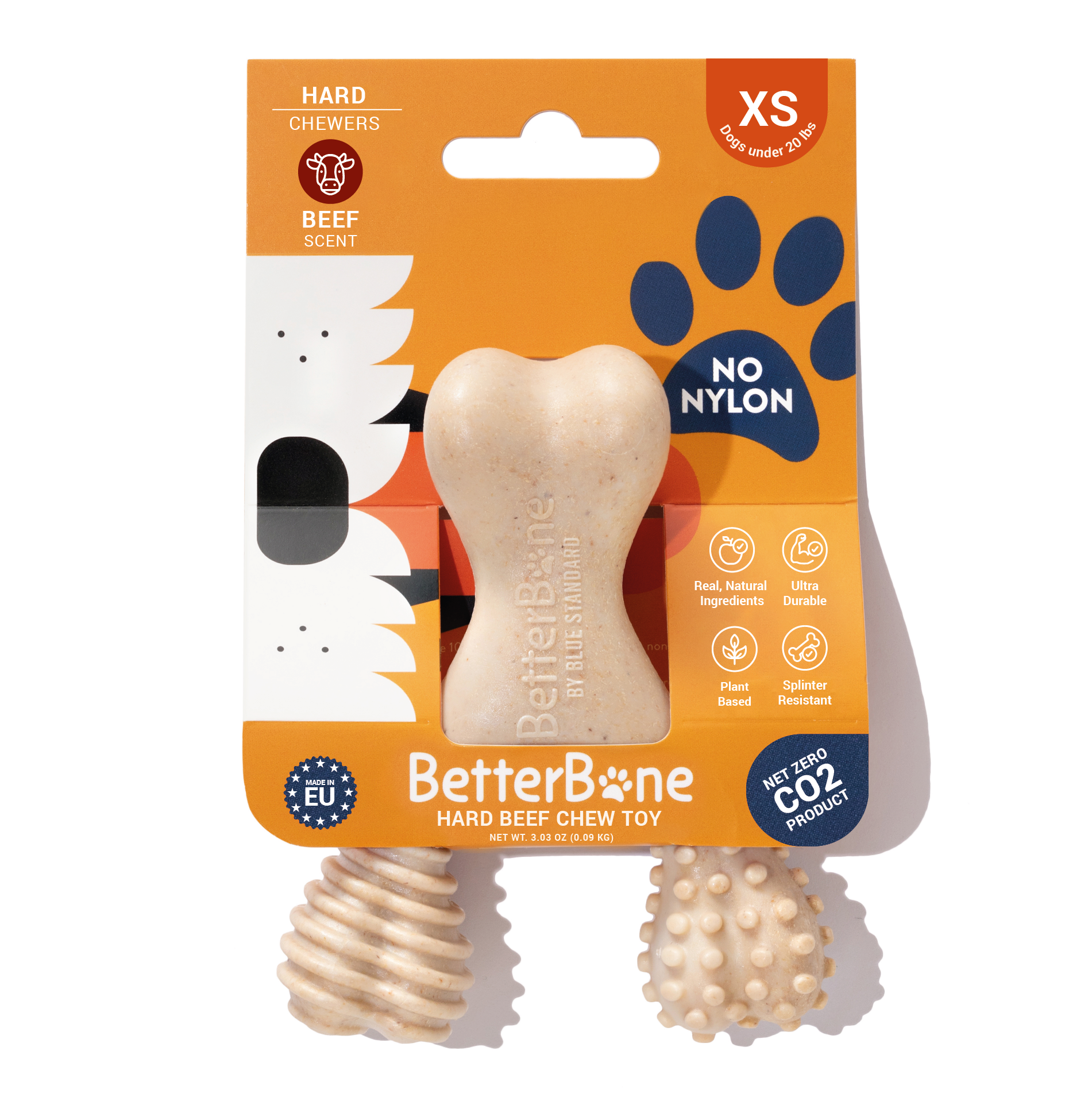 BetterBone Mini Chew Toy Mini Hard Beef Dog Toys BetterBone All Natural Eco-Friendly Dog Chews & Bones