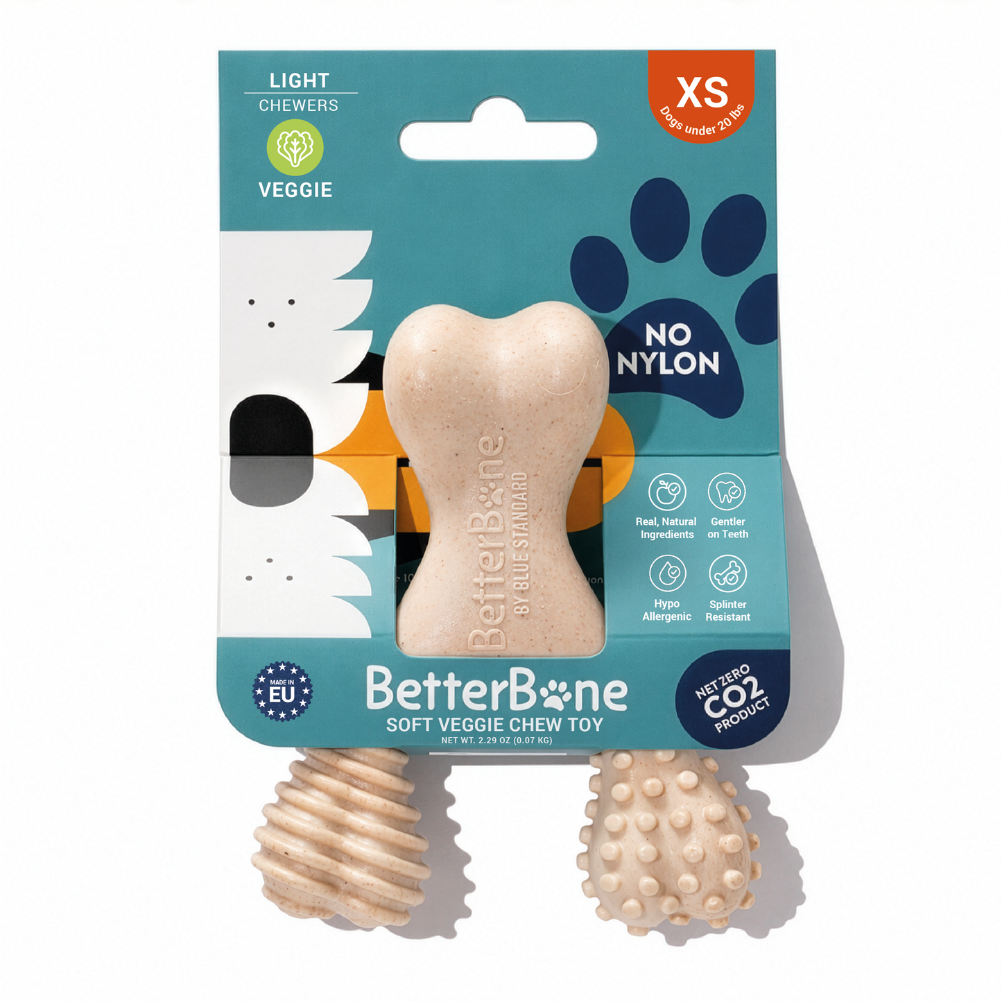 BetterBone Mini Chew Toy Mini Light Veggie Dog Toys BetterBone All Natural Eco-Friendly Dog Chews & Bones
