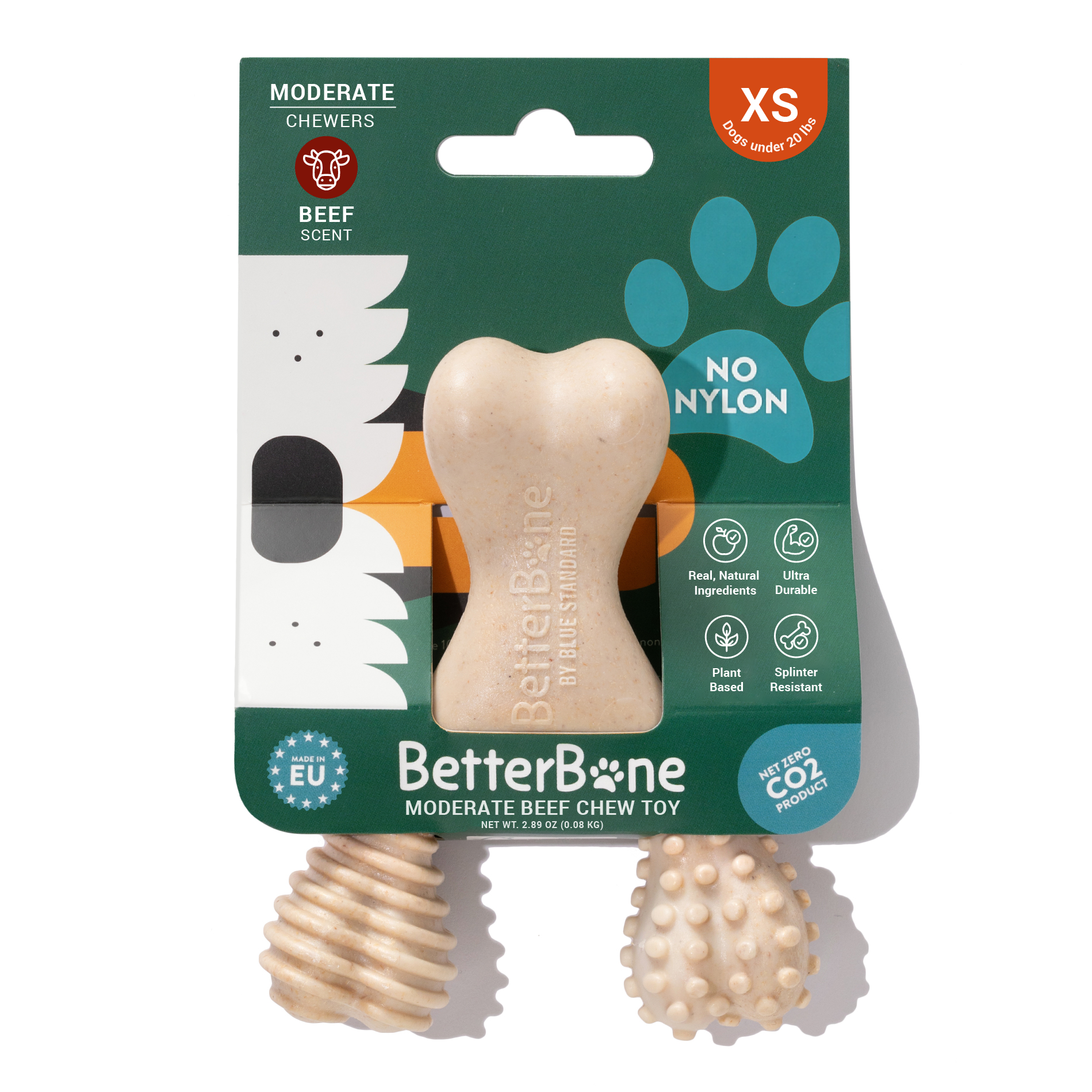 BetterBone Mini Chew Toy Mini Moderate Beef Dog Toys BetterBone All Natural Eco-Friendly Dog Chews & Bones