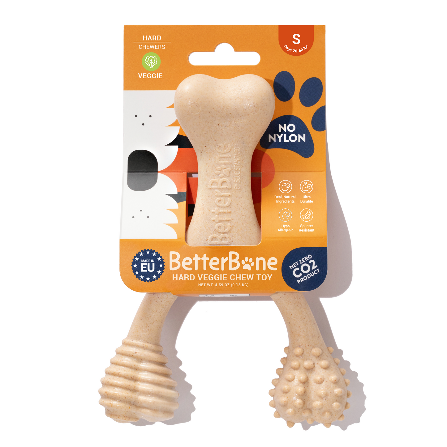 BetterBone Small Chew Toy Small Hard Veggie Dog Toys BetterBone All Natural Eco-Friendly Dog Chews & Bones