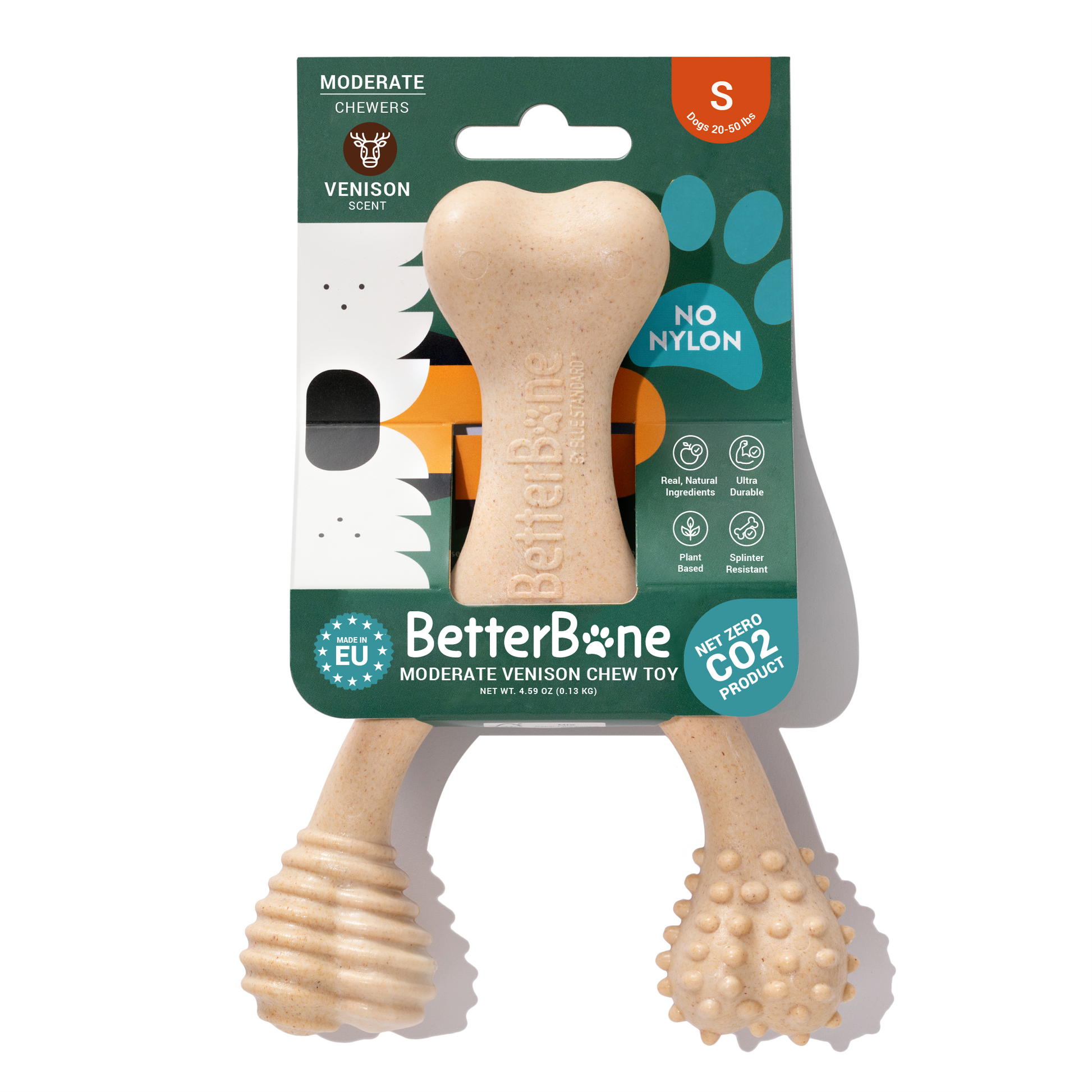 BetterBone Small Chew Toy Small Moderate Venison Dog Toys BetterBone All Natural Eco-Friendly Dog Chews & Bones