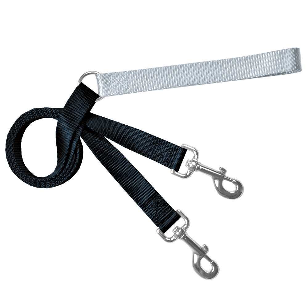 Training Leash (Multiple Color Options) Black Silver 2 Hounds Design