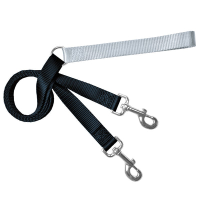 Training Leash (Multiple Color Options) Black Silver 2 Hounds Design