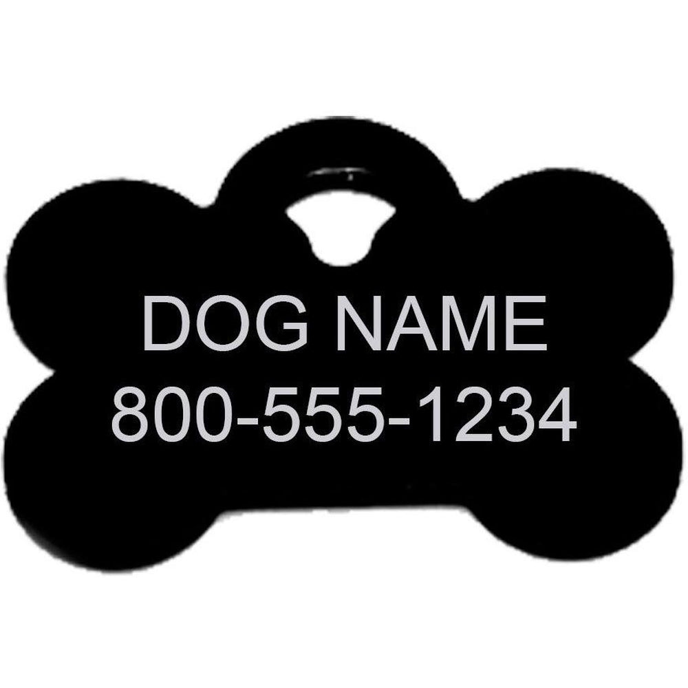 Personalized Engraved ID Tag Black Dogline
