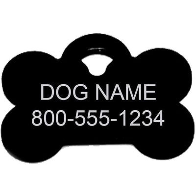 Personalized Engraved ID Tag Black Dogline