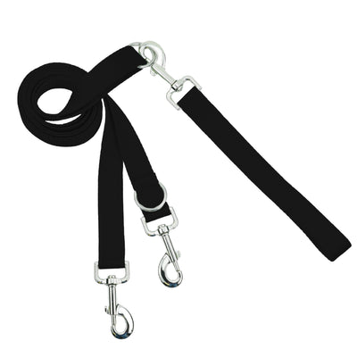 Euro Dog Leash Double Connection (Multiple Color Options) Black 2 Hounds Design