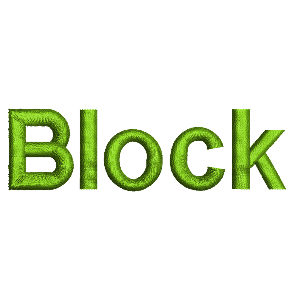 Embroidery Personalization Service Green Block Service Dogline