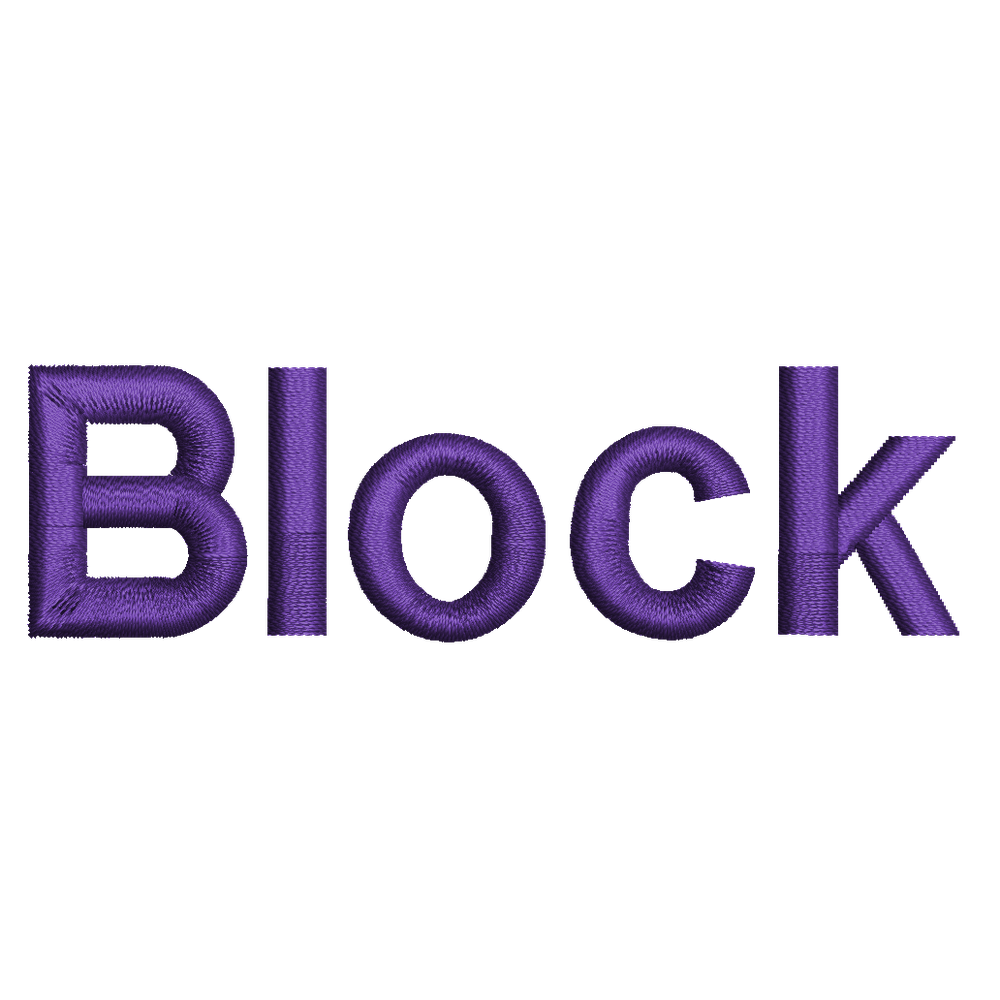 Embroidery Personalization Service Purple Block Service Dogline