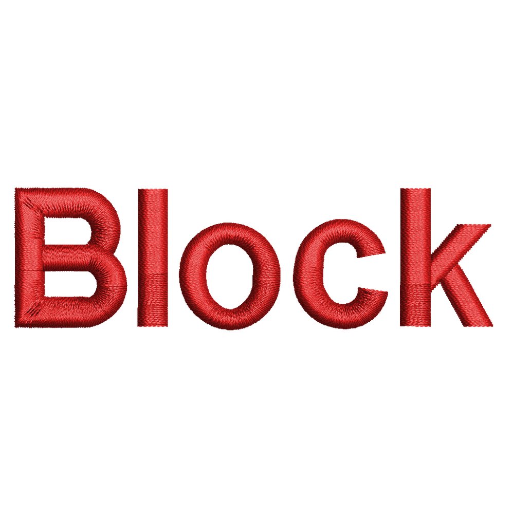 Embroidery Personalization Service Red Block Service Dogline