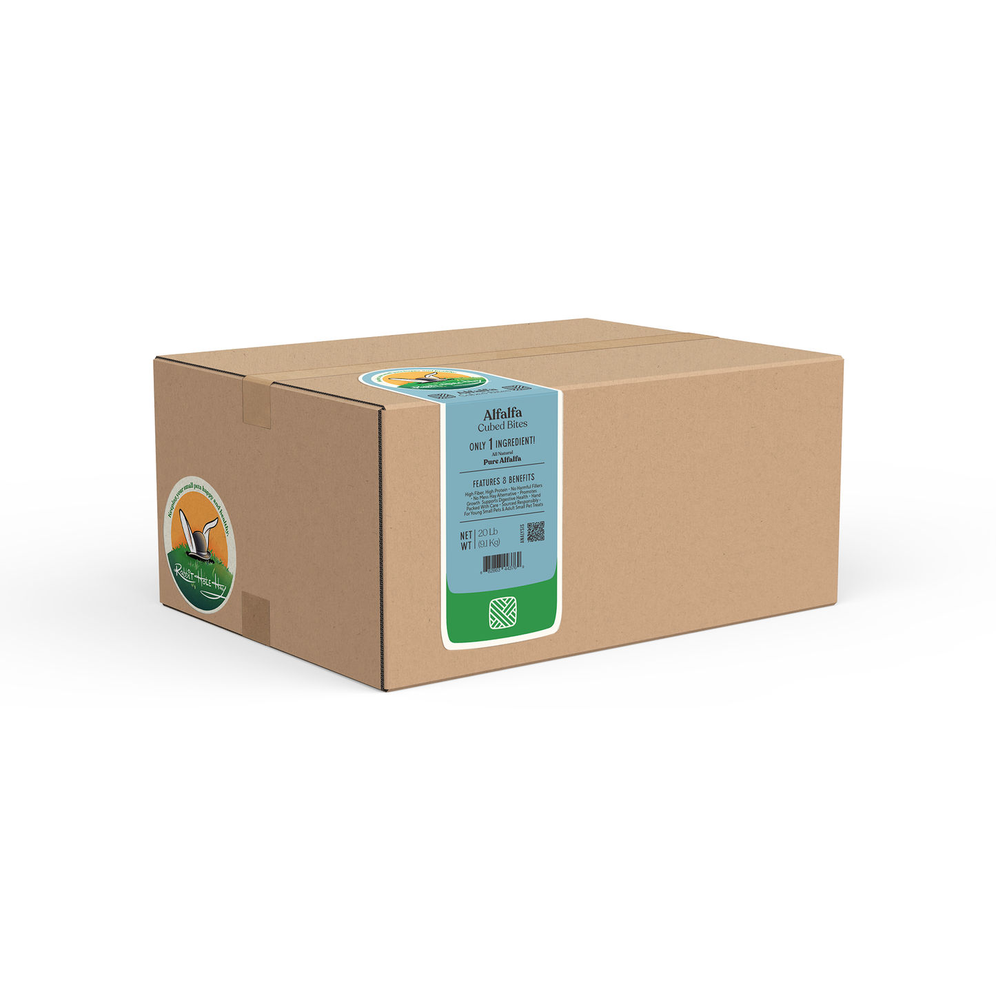 Rabbit Hole Hay All Natural Alfalfa Hay Cubes 20 lb Cubes Rabbit Hole Hay