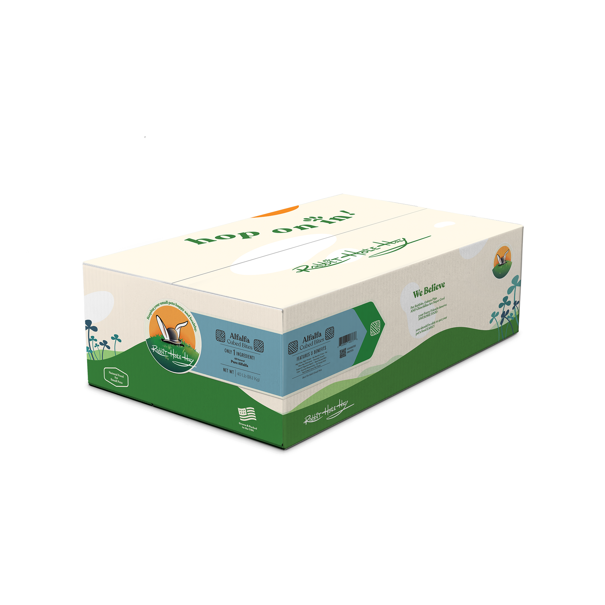 Rabbit Hole Hay All Natural Alfalfa Hay Cubes 40 lb Cubes Rabbit Hole Hay