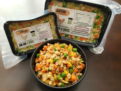 ⭐ SAMPLER - Chow Down Chicken 8 Pack Dog Food Din Din 4 Dogs