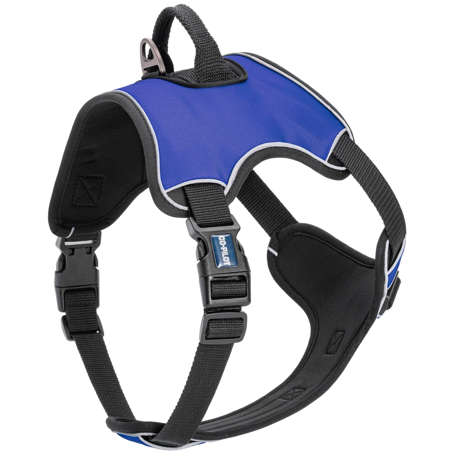 Co-Pilot Adjustable No Pull Dog Harness with Handle Blue Dog Harnesses Dogline