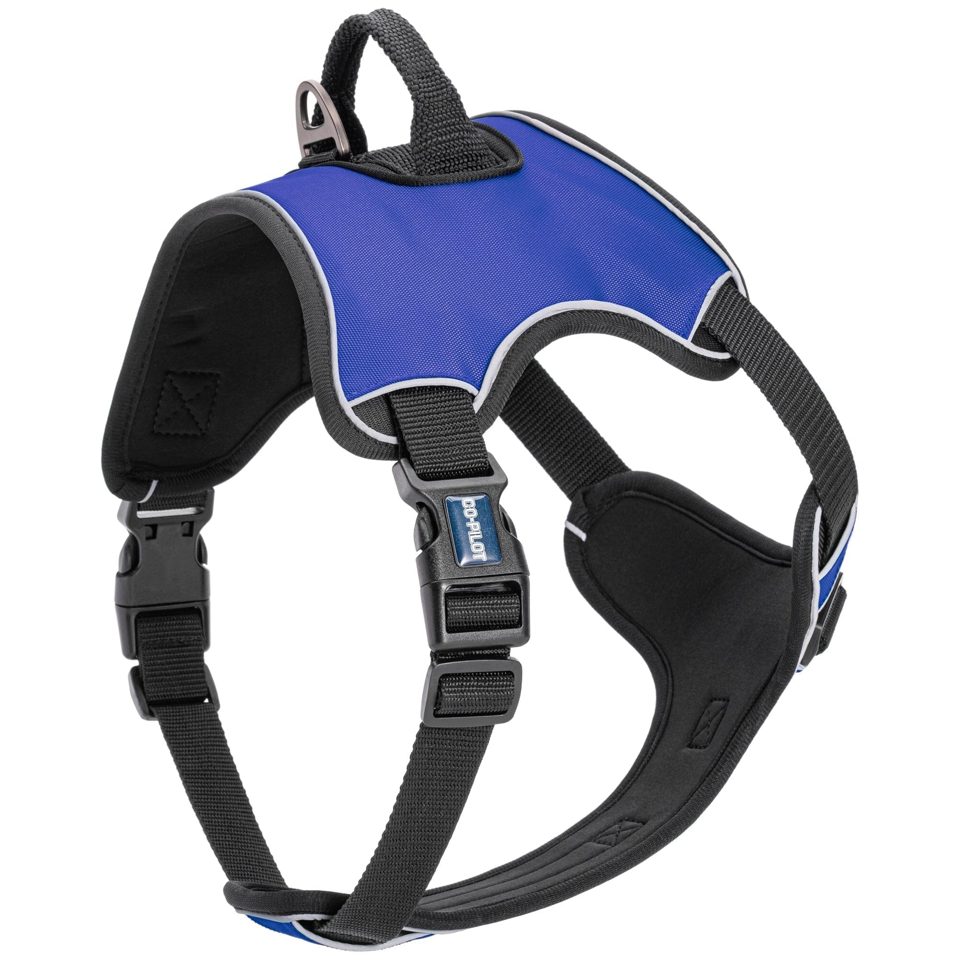 Co-Pilot Adjustable No Pull Dog Harness with Handle Blue Dog Harnesses Dogline