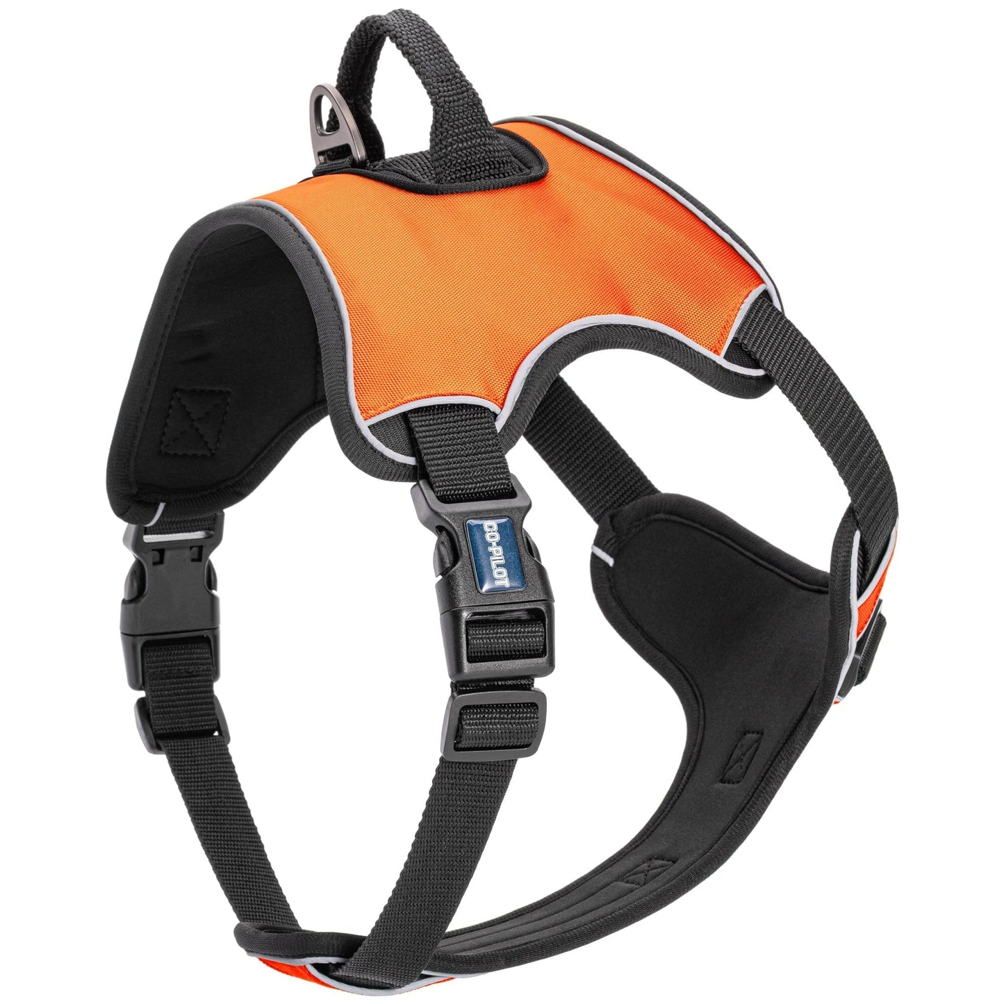 Co-Pilot Adjustable No Pull Dog Harness with Handle Orange Dog Harnesses Dogline