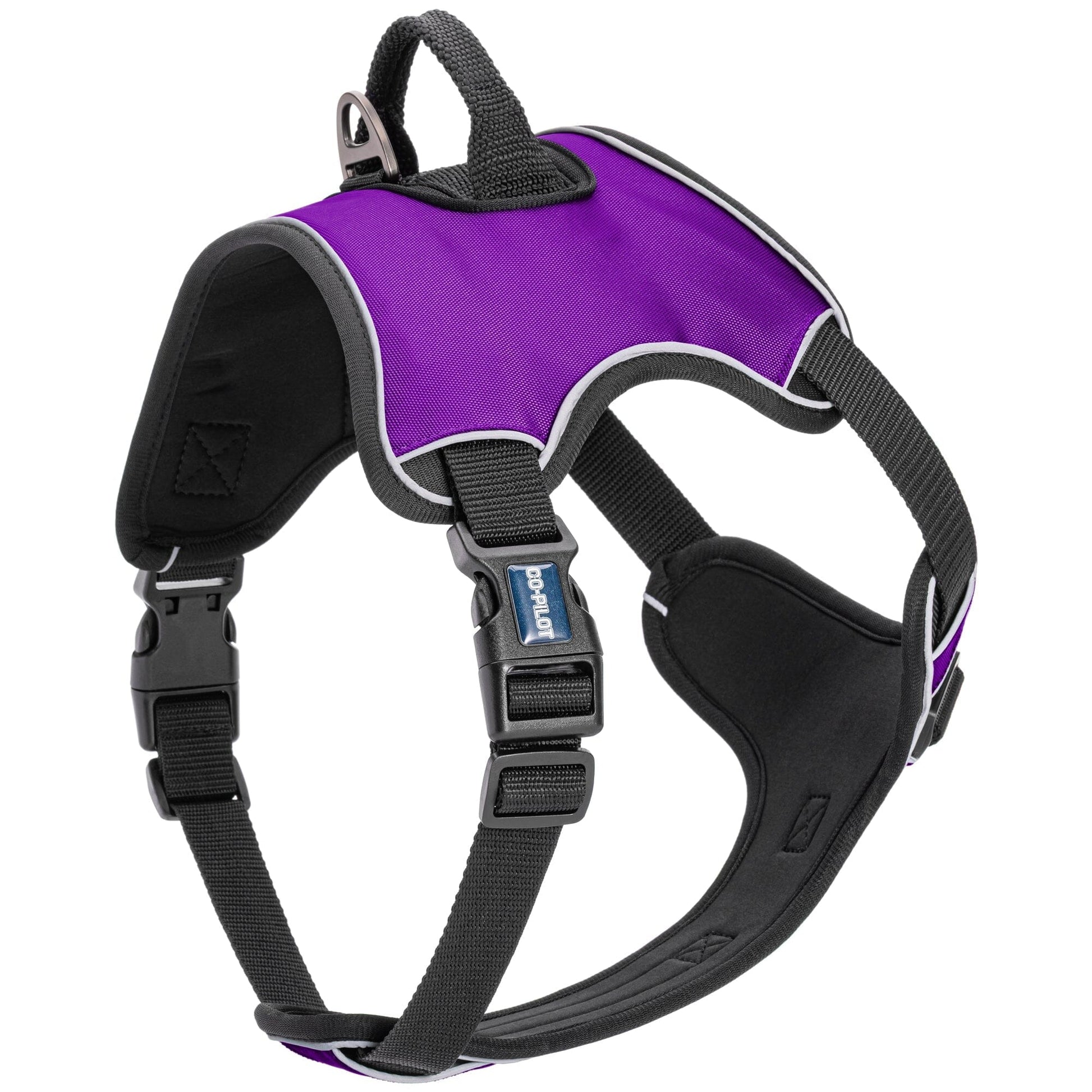 Co-Pilot Adjustable No Pull Dog Harness with Handle Purple Dog Harnesses Dogline