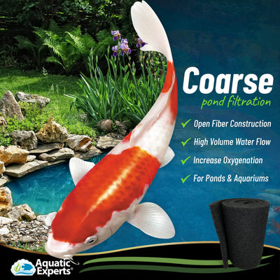 Pond Bundle - Carbon Filter 18"x72" + White Fine 18"x72" + Black Coarse 18"x72" Bundle Filter Pad Aquatic Experts