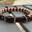 Coiled Charm Hand Braided Dog Collar in Mustard, Burgundy, & Cream Handmade Braided Collars Pawsh Pup Co.