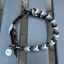 Coiled Charm Hand Braided Dog Collar in Navy, Tan, & Cream Handmade Braided Collars Pawsh Pup Co.