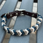 Coiled Charm Hand Braided Dog Collar in Navy, Tan, & Cream Handmade Braided Collars Pawsh Pup Co.