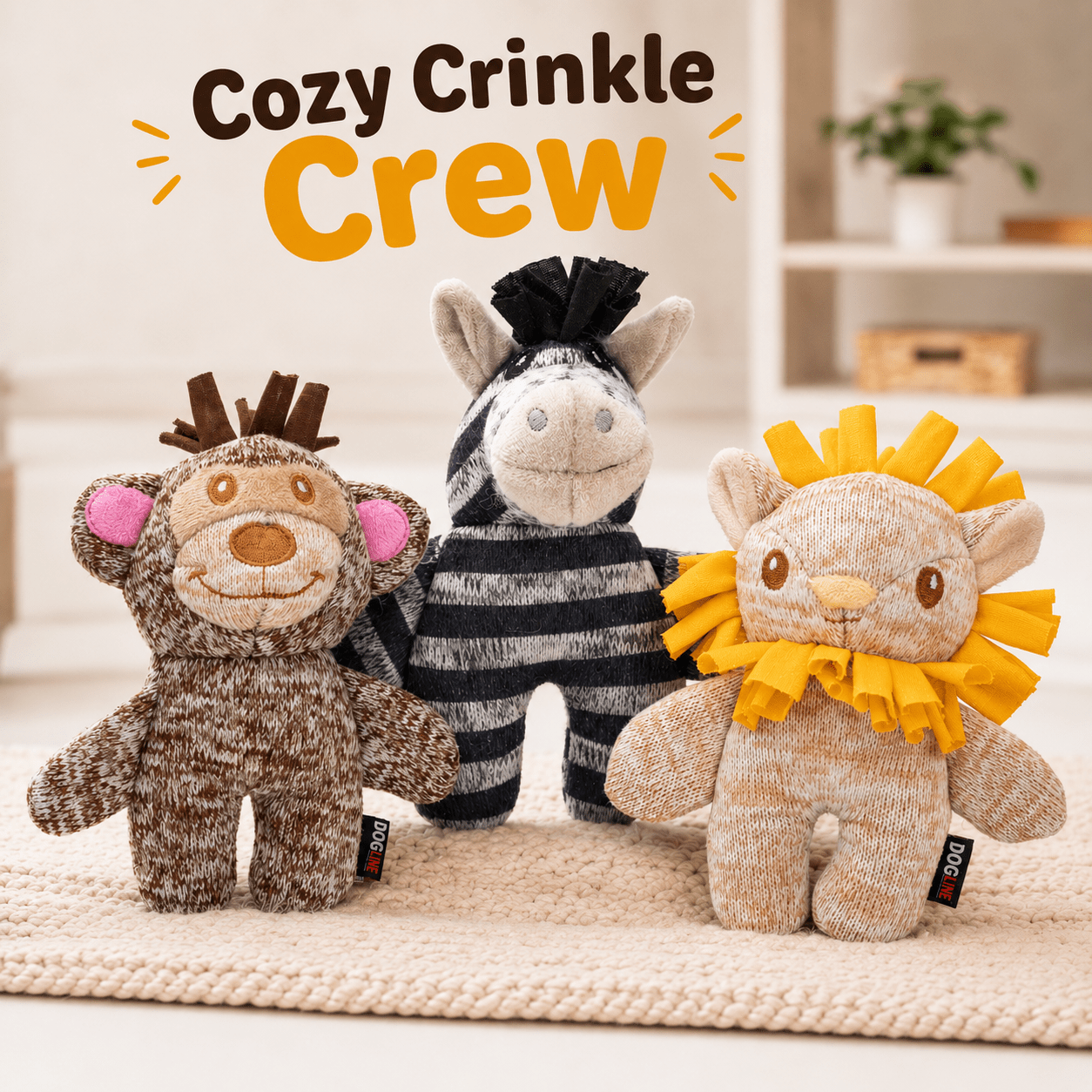 Cozy Crinkle Dog Toy Collection Dog Toys Dogline